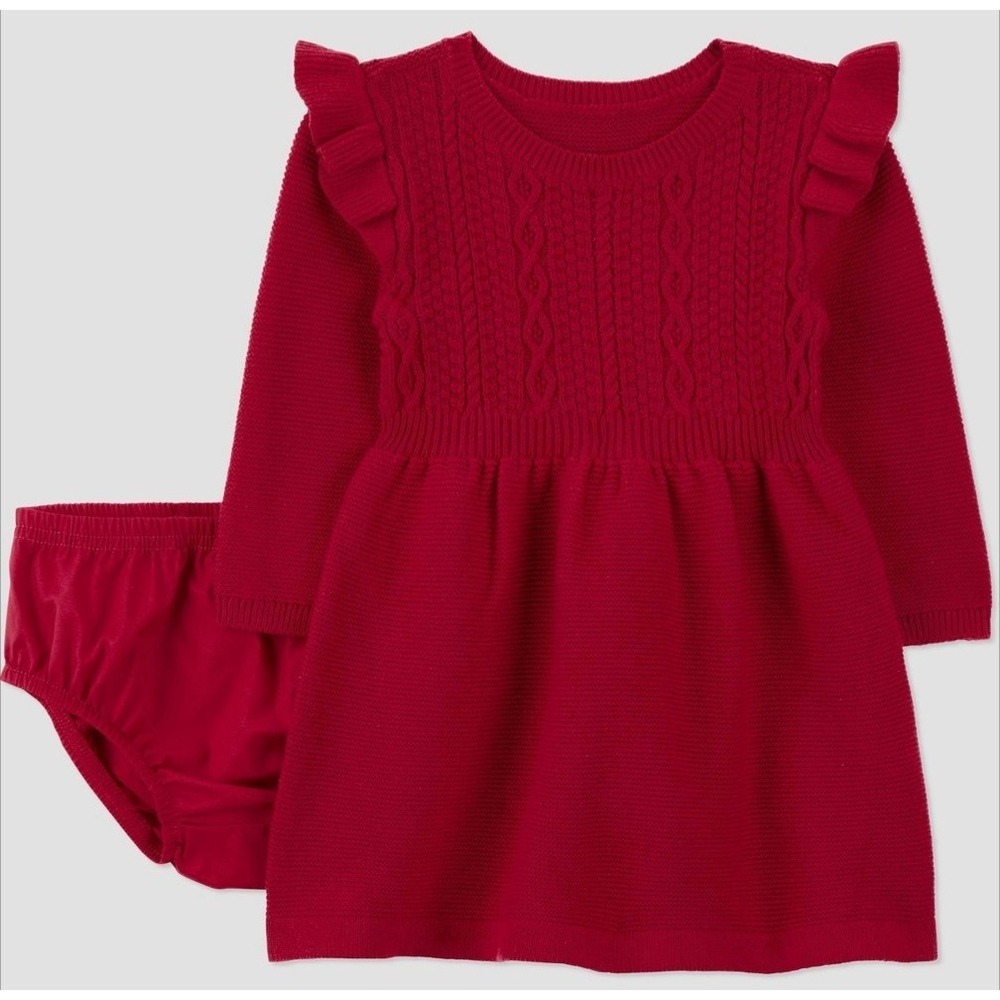 Carter's 18 Months Red Knit Holiday Dress